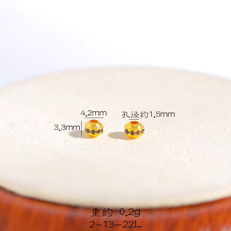[WG1195] Zircon rainbow spacers for Jewelry diy charms