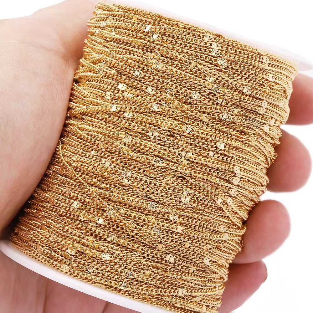 WG1029   Amboss Chain Vacuum Plating Waterproof Stainless steel diy chain