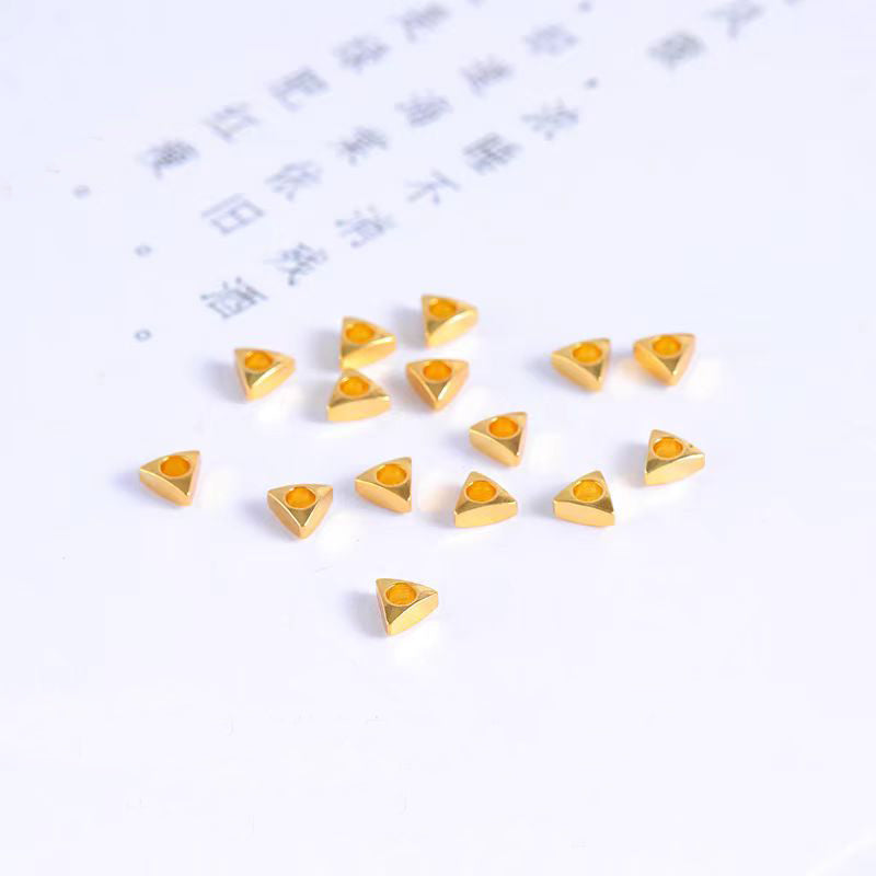 [WG1198] 100pcs gold/silver triangular spacers for Jewelry diy