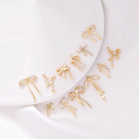 [WG1174] bow spacers & charms & pendants for jewelry diy