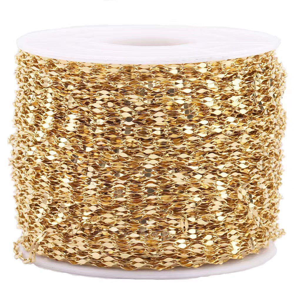 WG1015   2mm lip Chain-Stainless Steel Waterproof DIY chain