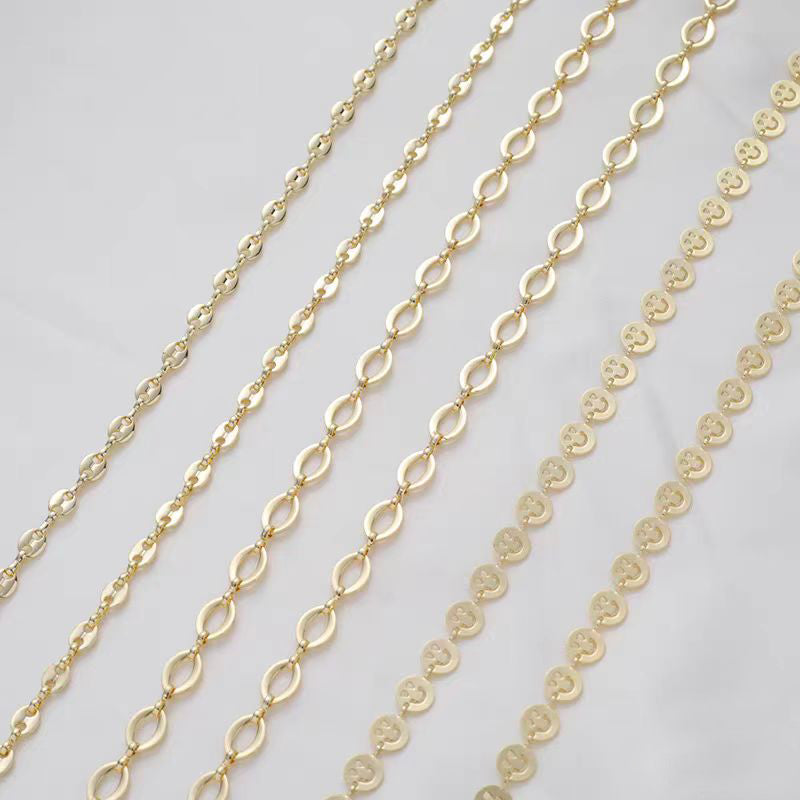 [WG1178] 1M Smile chain & O chain &  Pig snout chain for Jewelry diy