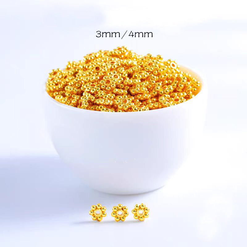 [WG1204] 10/100/500/1000pcs 18K gold snowflake spacer for Jewelry diy