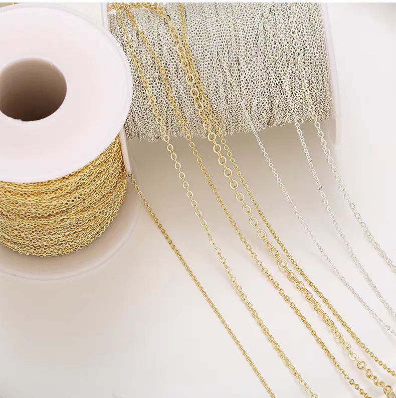 [WG1188] 1M or 90M/reel Plain Chain for Jewelry diy