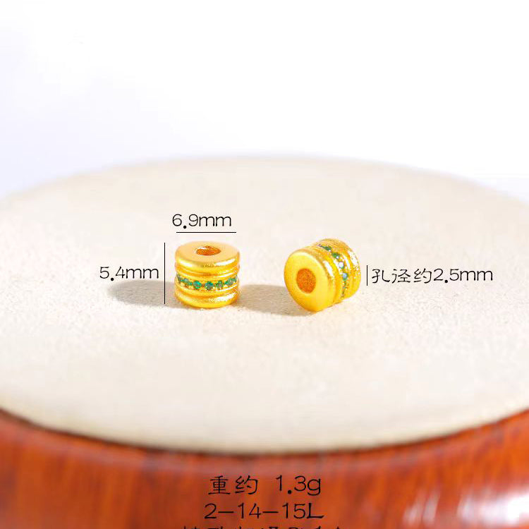 [WG1195] Zircon rainbow spacers for Jewelry diy charms