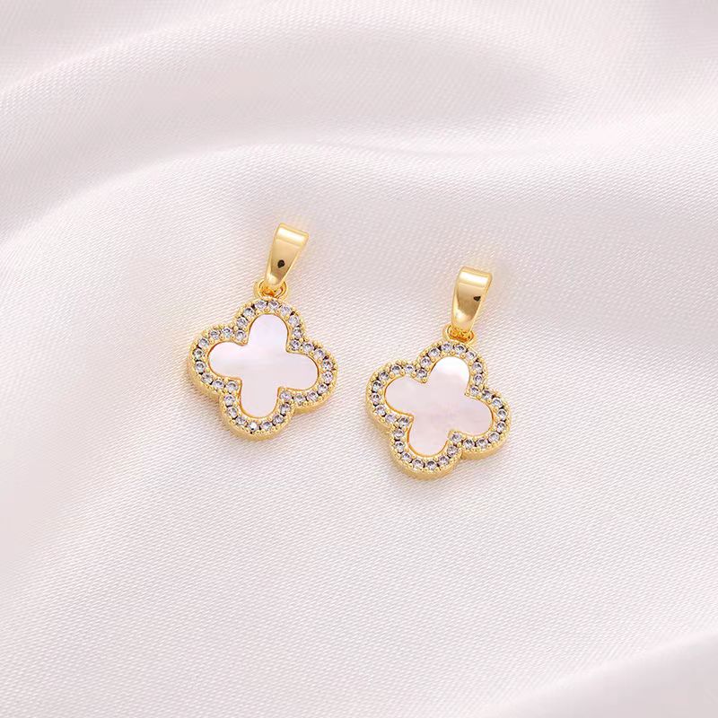 [WG1215] 14k Four Leaf Pendant & Charm