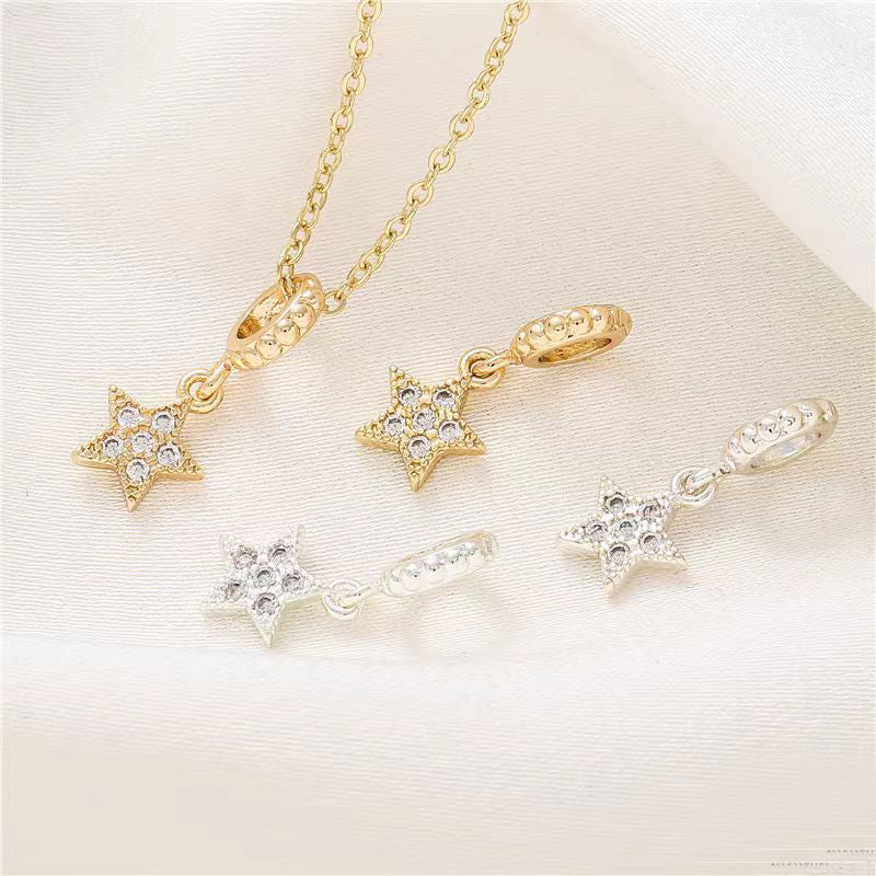 [WG1148] 5PCS/pack star spacer charm pendant for handmade jewelry diy