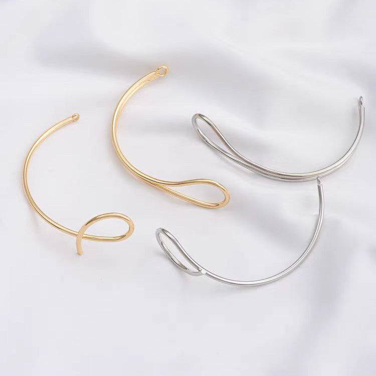 WG1079  Fadeless Half Loop Bangle for jewelry DIY