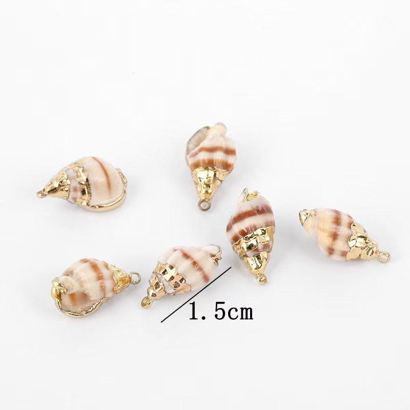 [WG1111] Natural whelks pendant for jewelry diy-10PCS