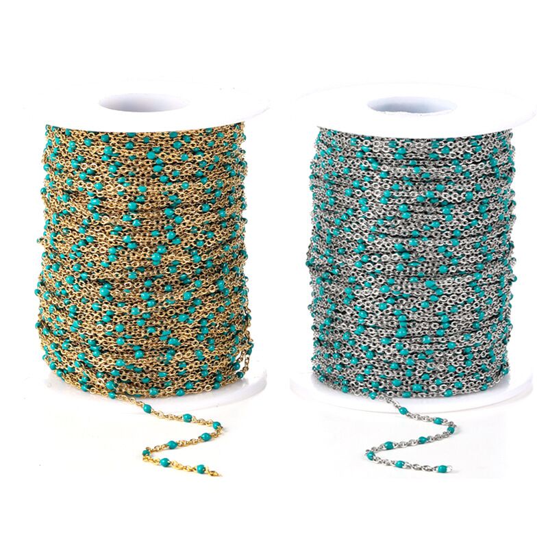 WG1005  Enamel Chain-Vacuum Plating Waterproof Stainless Steel chain