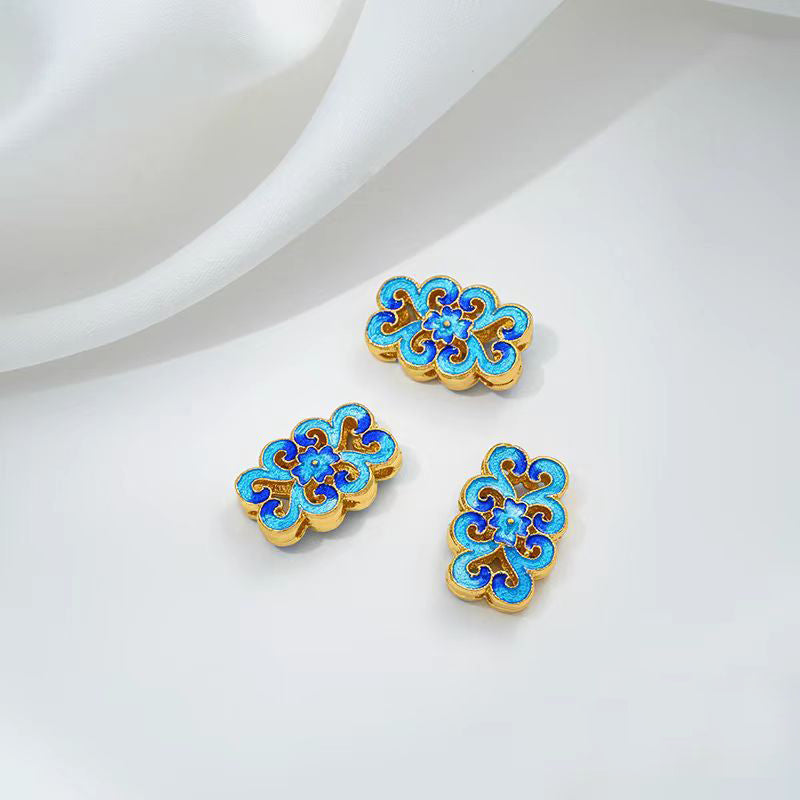 [WG1172] Cloidonne & Colour enamels spacers charms for jewelry diy