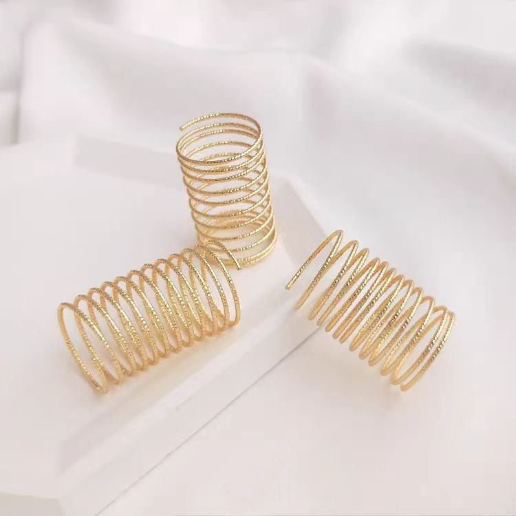 WG1082  Engraved Memory wire for Ring DIY