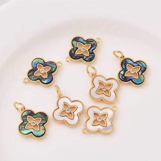 [WG1214] 14K Four Leaf Charm & Pendant