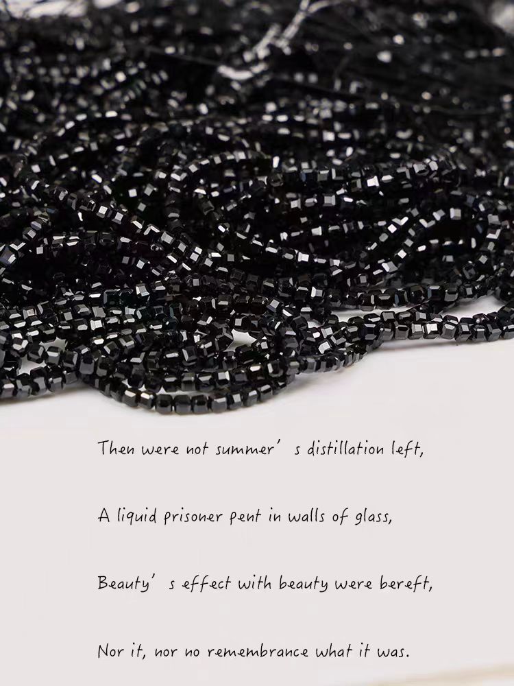 [WG1100] Black Spinel Square facted