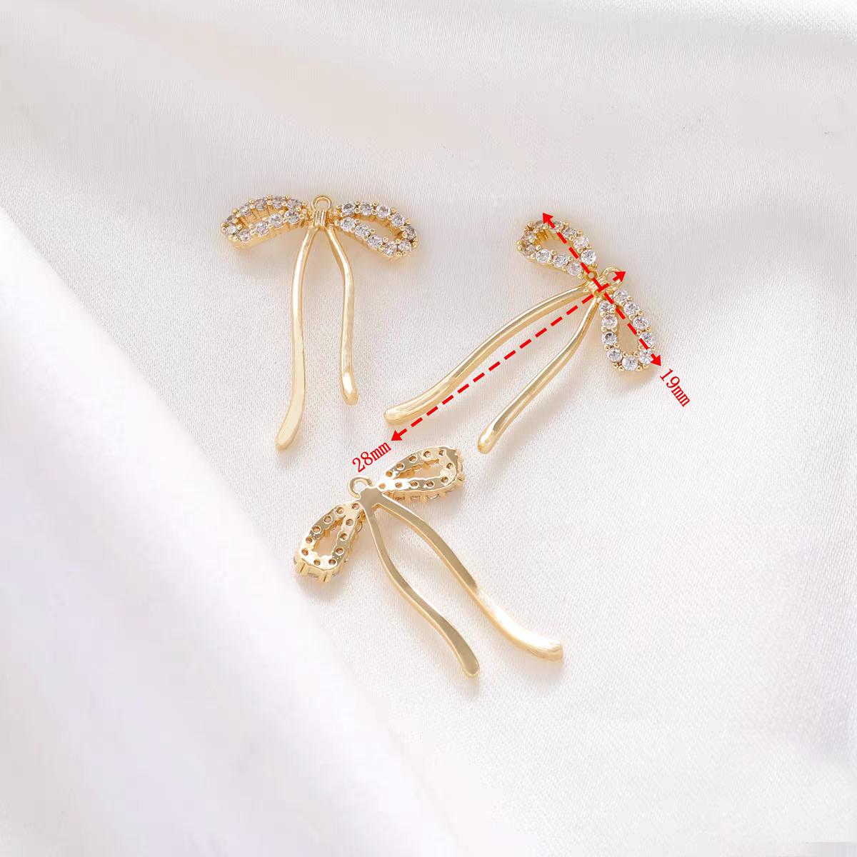 [WG1174] bow spacers & charms & pendants for jewelry diy