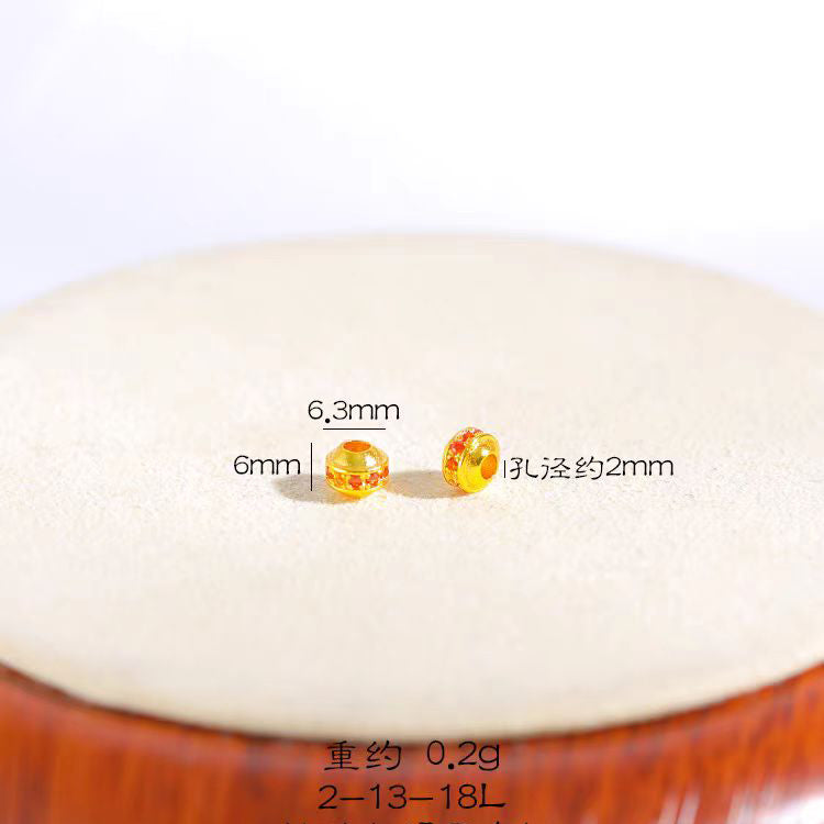 [WG1195] Zircon rainbow spacers for Jewelry diy charms