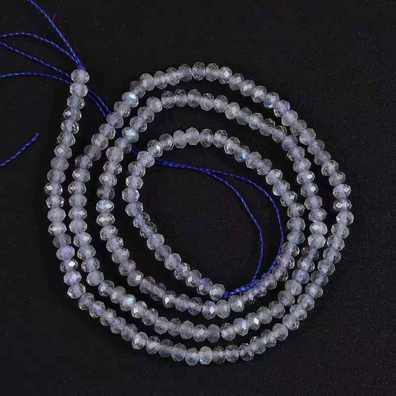 【WG1099] Natural Labradorite Gemstone buttons facted