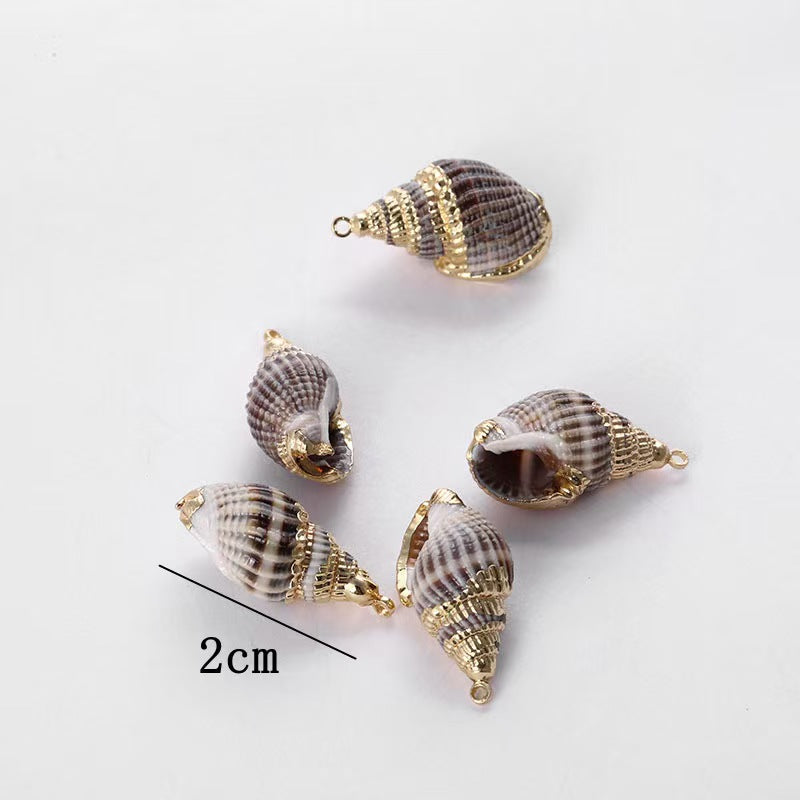 [WG1111] Natural whelks pendant for jewelry diy-10PCS