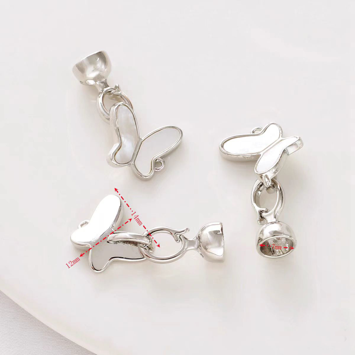 [WG1129] Butterflies Clasp with silver or gold color