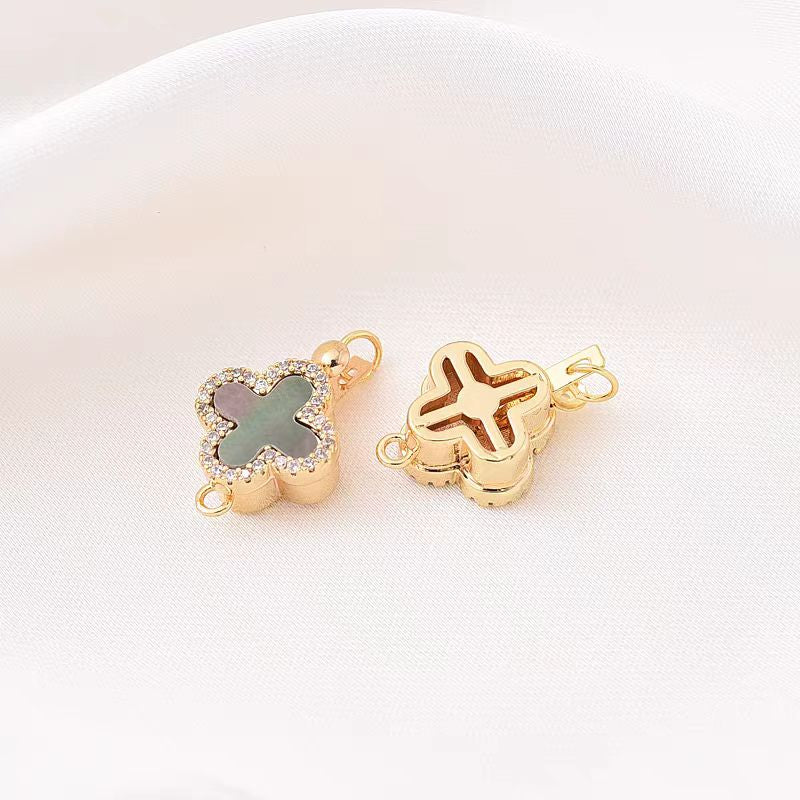 [WG1216] Four Leaf shell Clasp