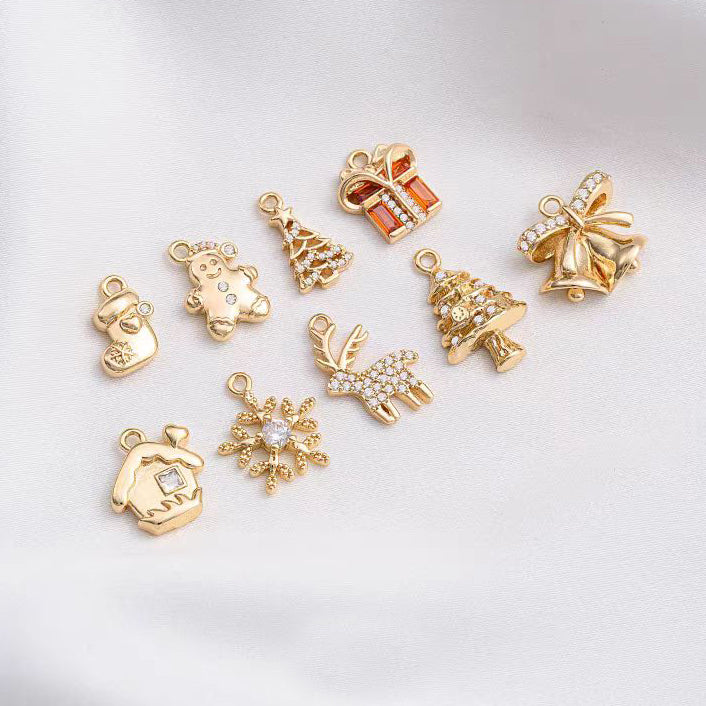 [WG1146]  Christmas spacers charms pendants for jewelry diy