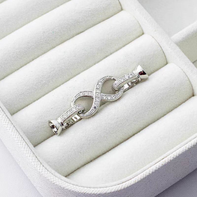 [WG0120] Infinity Clasps with silver and gold color