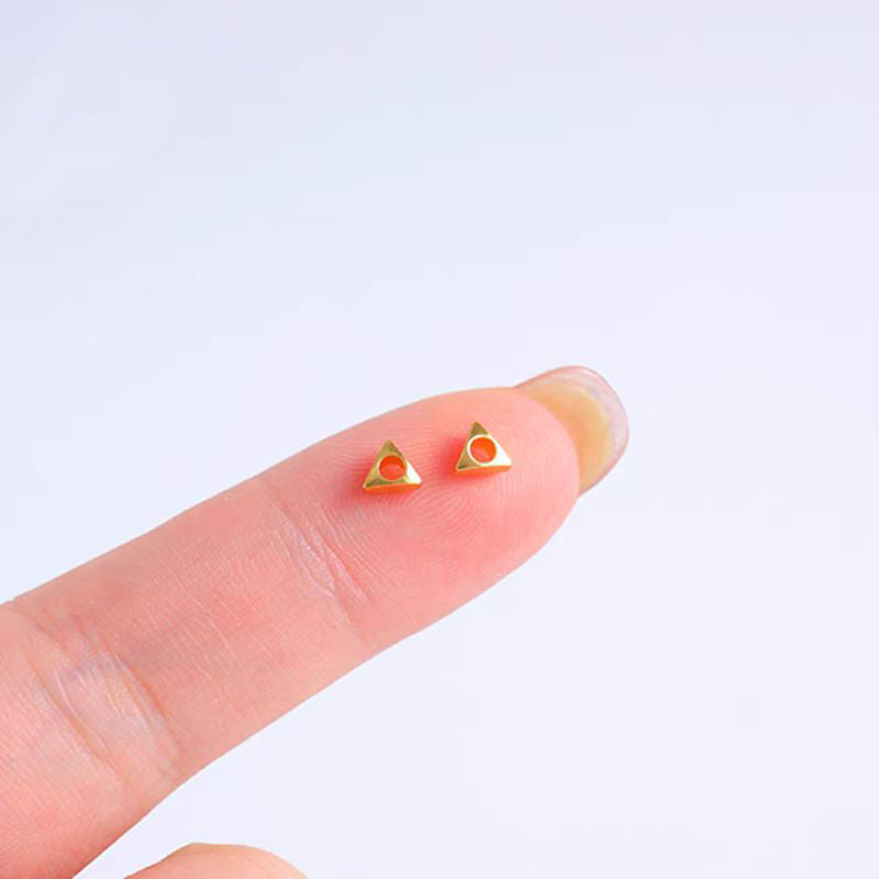[WG1198] 100pcs gold/silver triangular spacers for Jewelry diy