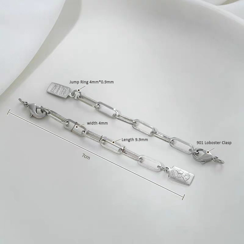 10pcs/pack Lobster Clasp and Adjust Chain Set -Vacuum Plating Waterproof Stainless steel
