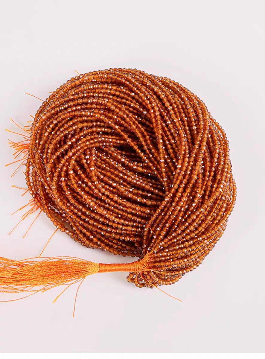 [WG1110] Multi- natural garnet facted beads 1 string for Jewelry diy