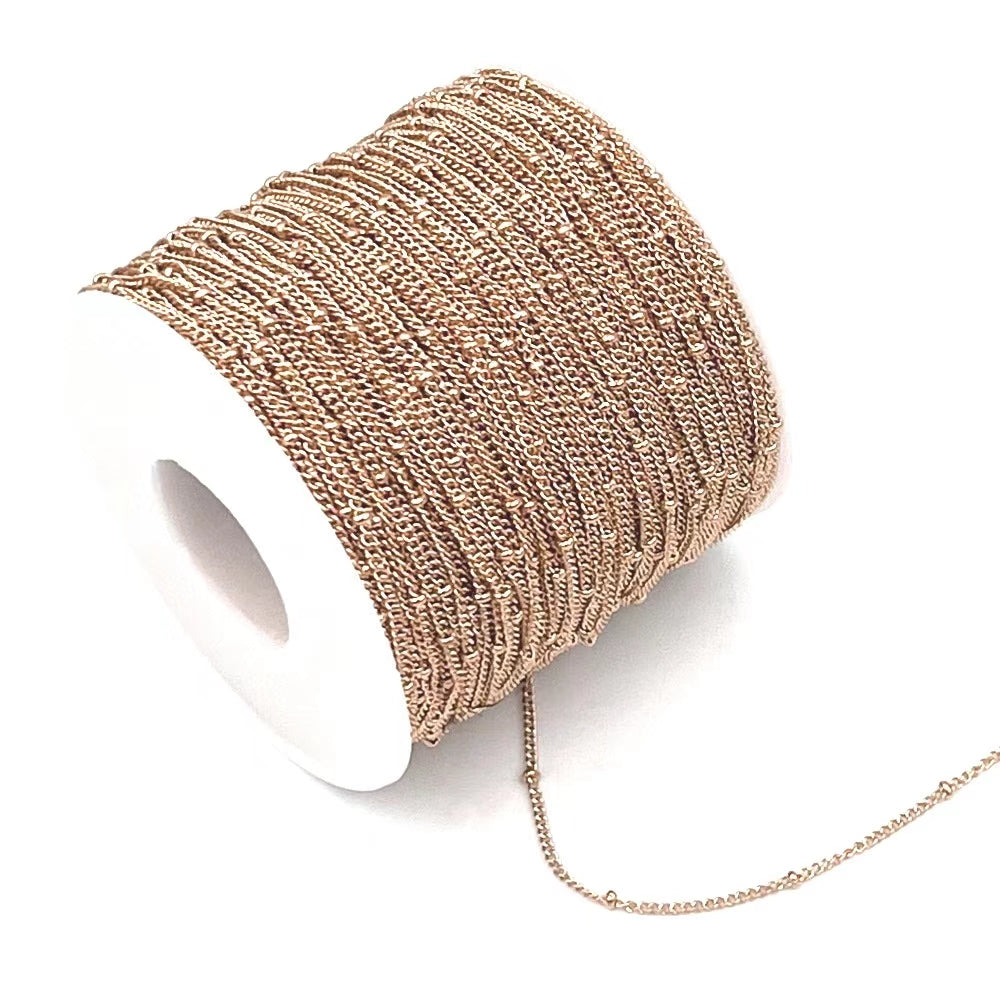 WG1009  Beads Chain-Vacuum Plating Waterproof Stainless steel diy chain