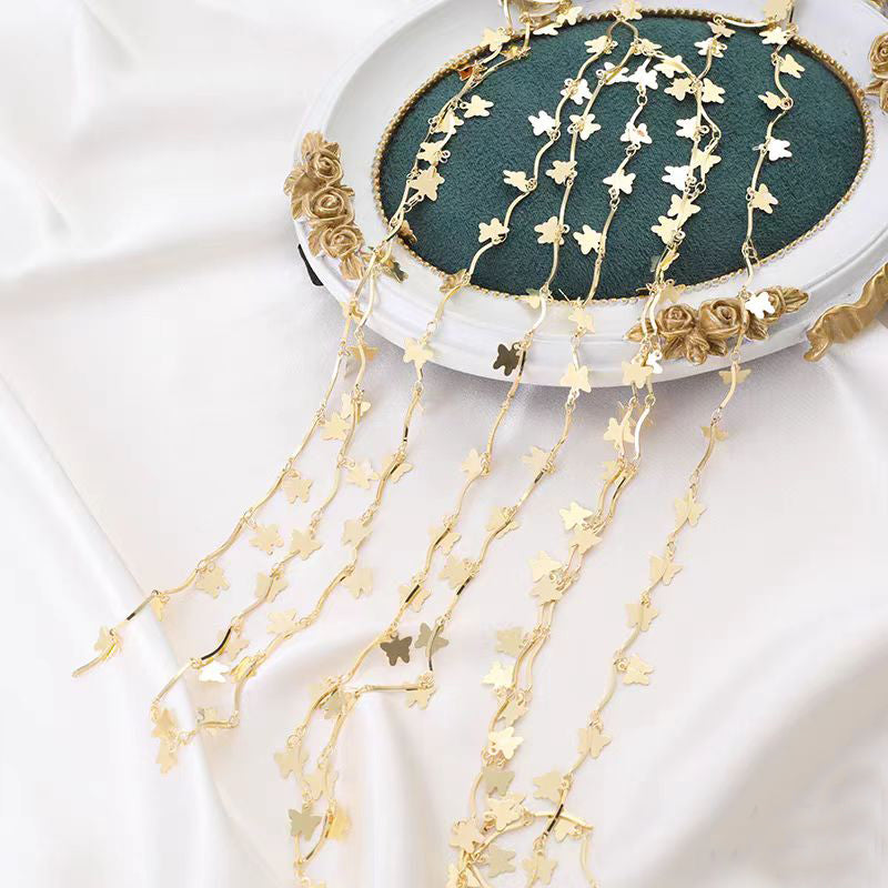 [WG1155] 1M butterfly chain-vacuum plating waterproof chain for jewelry diy