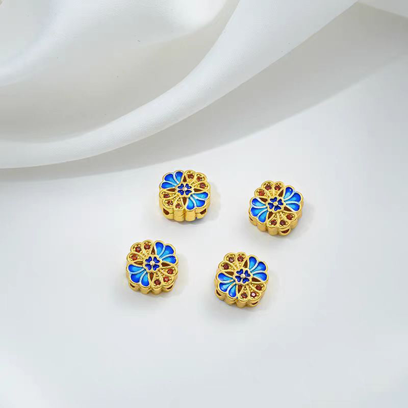 [WG1172] Cloidonne & Colour enamels spacers charms for jewelry diy