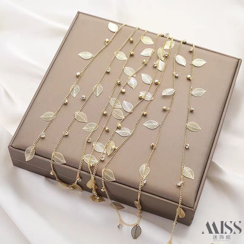 [WG1154] 1M leaves Chain-Vacuum Plating waterproof Jewelry DIY Chain