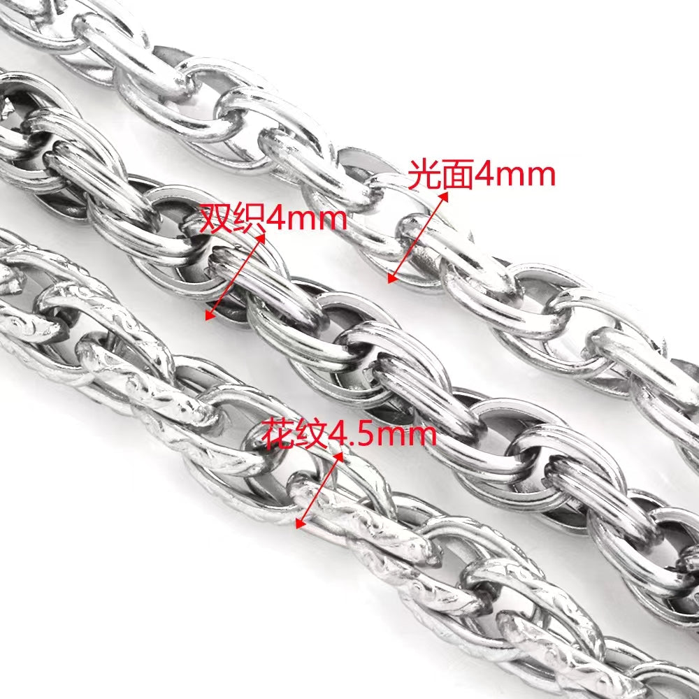 WG1069  Braided chocker-Vacuum Plating Waterproof Stainless steel chain