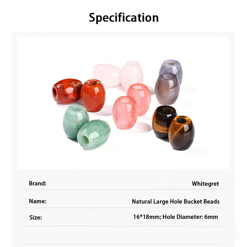 WG1073   Natural Crystal bucket bead diy Charms