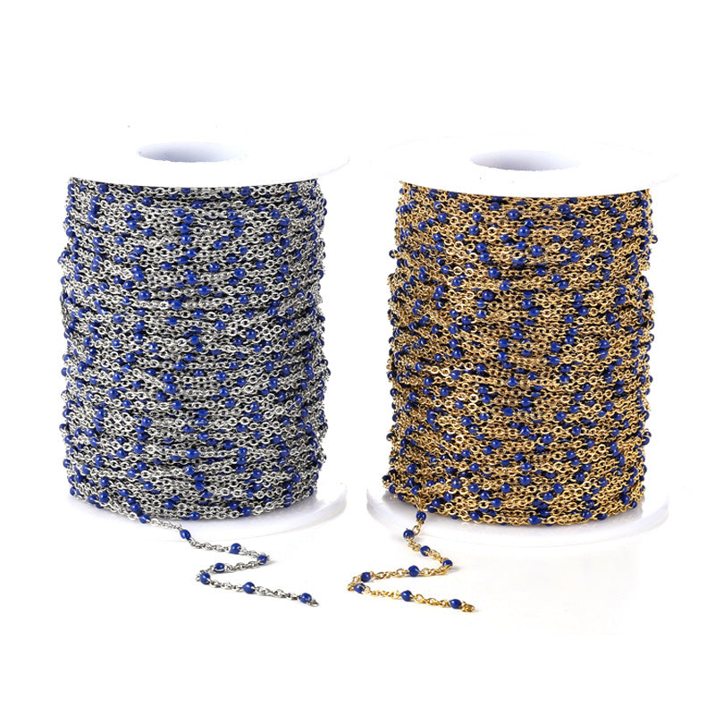 WG1005  Enamel Chain-Vacuum Plating Waterproof Stainless Steel chain