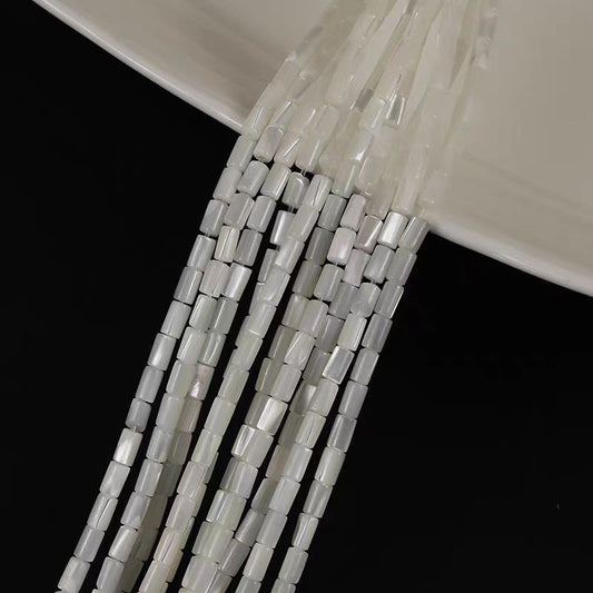 [WG1108] 3*5mm Natural Shell tube shap beads 1 string for Jewelry diy
