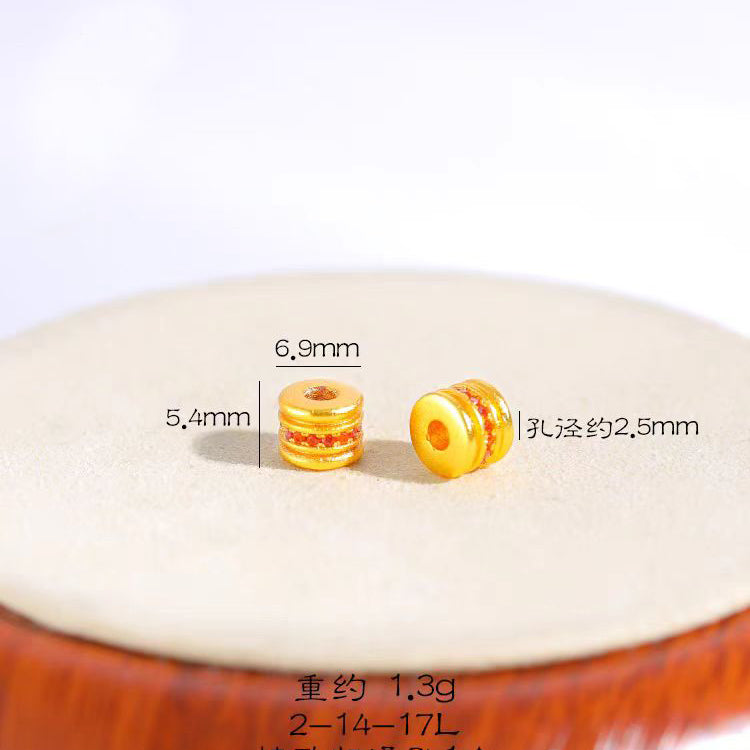 [WG1195] Zircon rainbow spacers for Jewelry diy charms