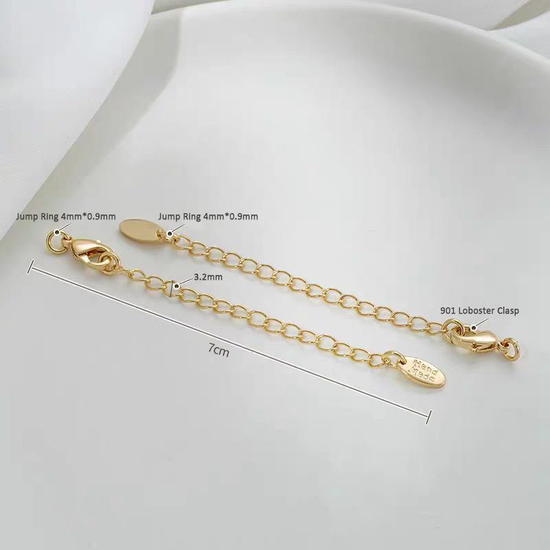 10pcs/pack Lobster Clasp and Adjust Chain Set -Vacuum Plating Waterproof Stainless steel