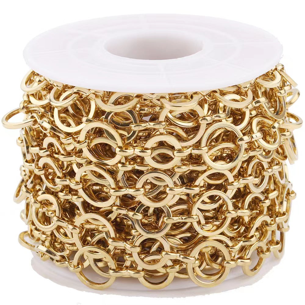 WG1032  Big circle chain-Vacuum Plating Waterproof Stainless steel diy chain