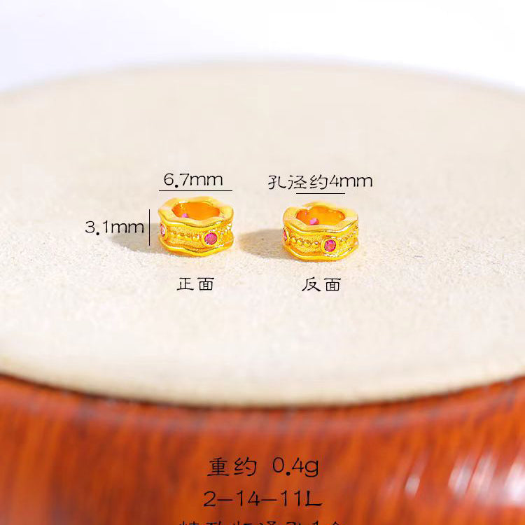 [WG1195] Zircon rainbow spacers for Jewelry diy charms