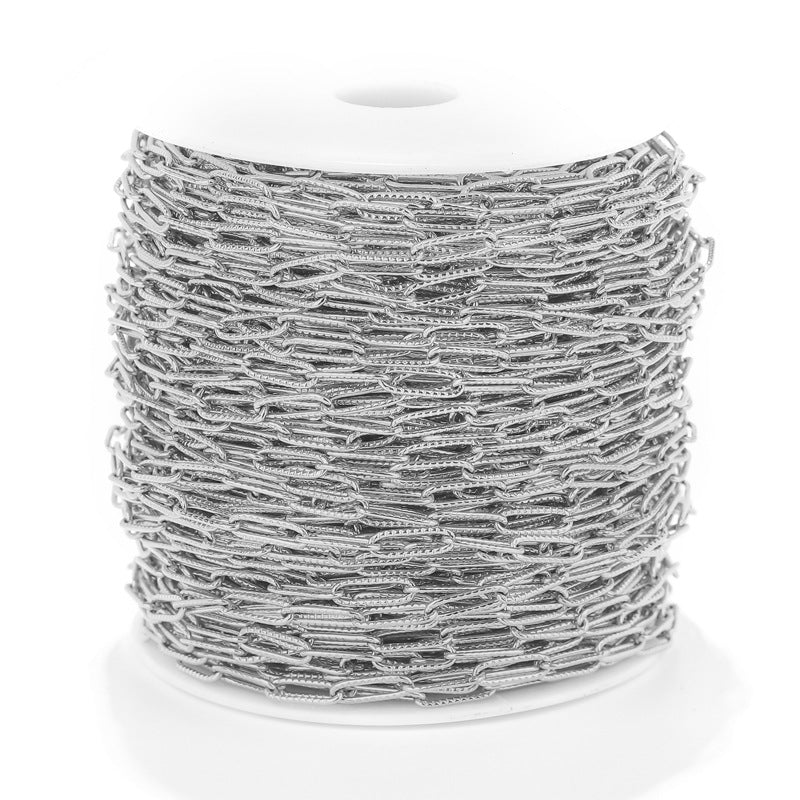 WG1041  Emboss PaperClip Chain