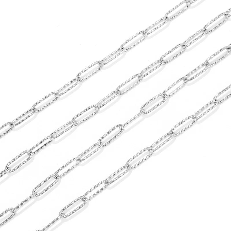WG1041  Emboss PaperClip Chain
