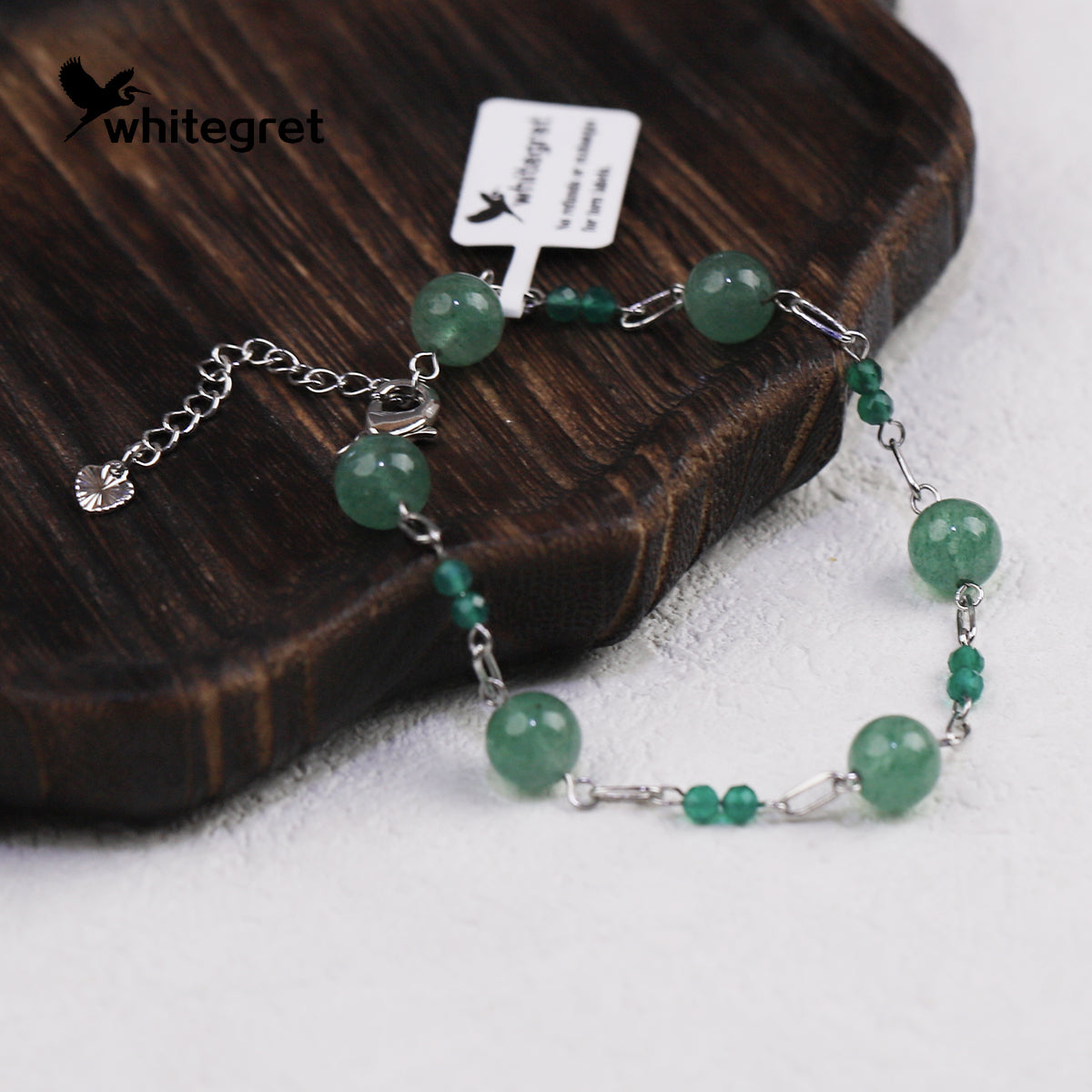 [WG0176] Handmade Green Strawberry Quartz Crystal Necklace