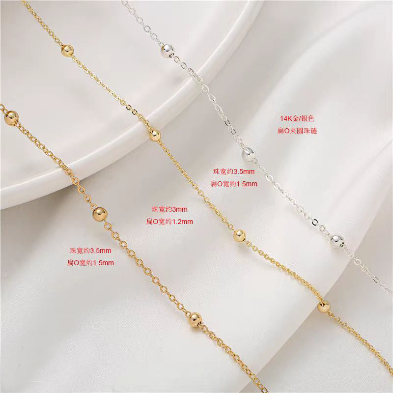 [WG1187] 1M or 90meter/roll beads & O Chain for Jewelry diy