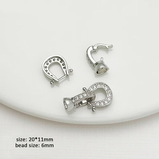 [WG1122] Horseshoe Clasp with silver or gold colro for jewelry diy