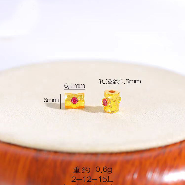 [WG1195] Zircon rainbow spacers for Jewelry diy charms
