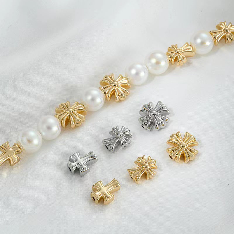 Cross Spacer Beads for Jewelry DIY