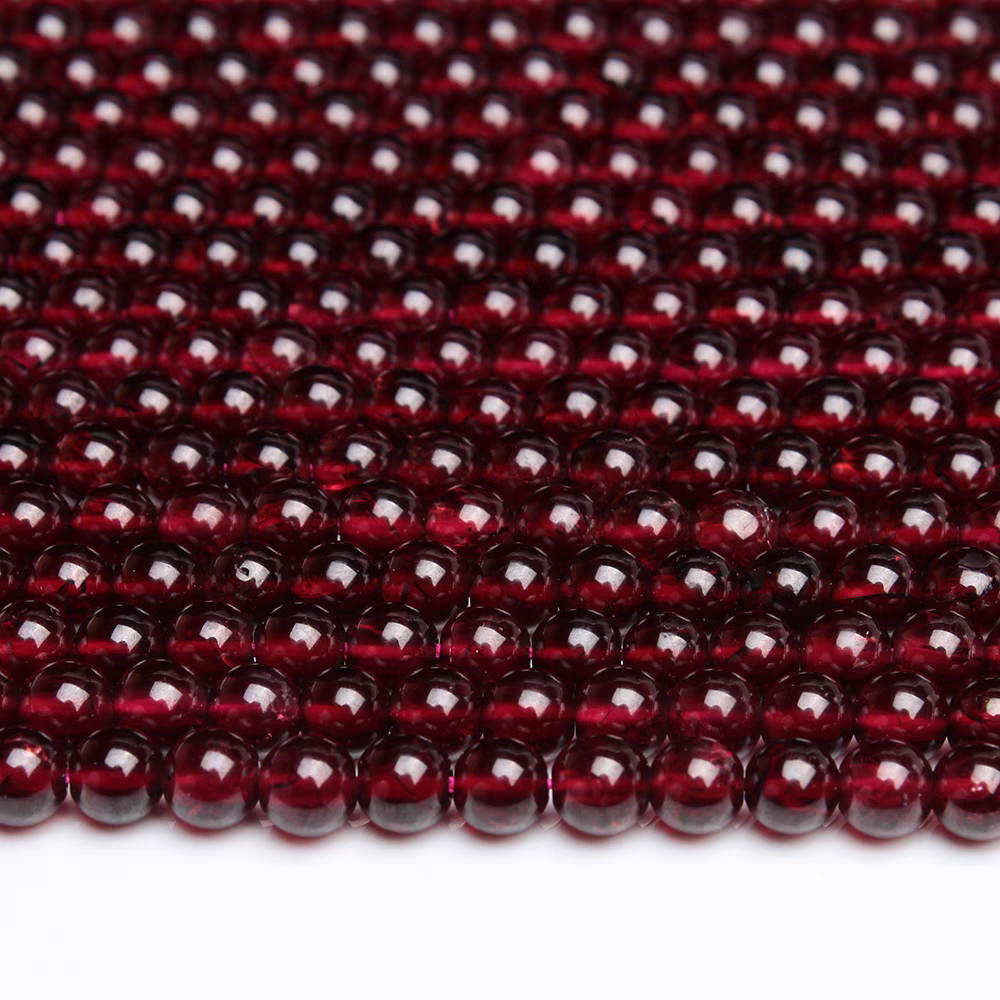 [WG1110] Multi- natural garnet facted beads 1 string for Jewelry diy