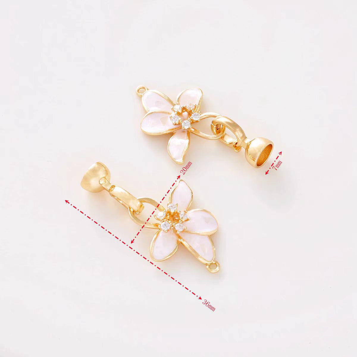 [WG1128]  sflower clasp for jewelry diy with silver or gold color